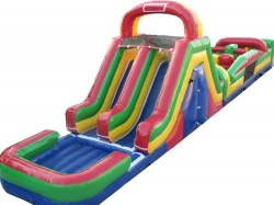 Obstacle Course - 65 Foot With Dual Lane Slide