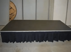 STAGE - 4' X 8' X 16 RISER WITH BLACK SKIRTING