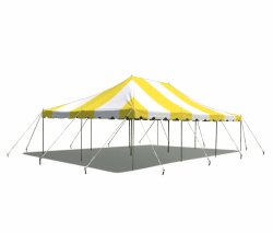 20 x 30 YELLOW/WHITE STRIPED POLE TENT